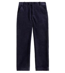 Прямые брюки Timoté из хлопкового вельвета Bonpoint, темно-синий