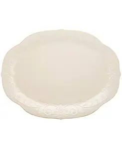 Овальное блюдо «Французский жемчуг» Lenox, white