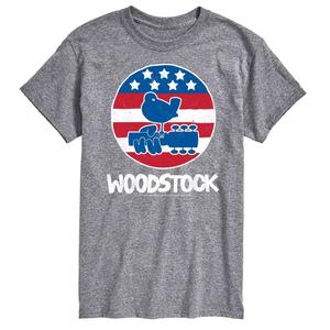 Футболка с рисунком Big & Tall Woodstock Americana License, серый