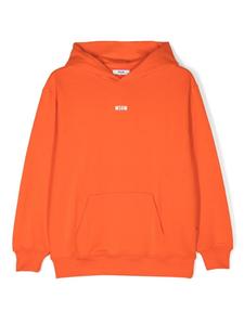 MSGM Kids худи с логотипом, оранжевый