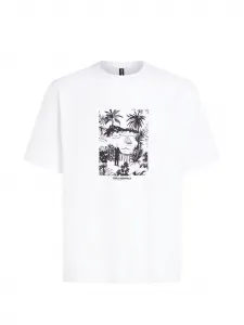 Футболка с графичным принтом Karl Lagerfeld, белый