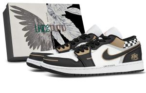 Jordan Кроссовки Air 1 с амортизацией, низкие, винтажные баскетбольные, унисекс, черные, коричневые