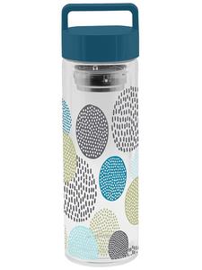 Geda Labels Бутылка для чая с ситечком, скандинавский дизайн, синий цвет - 400 мл