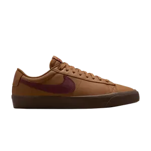 Кеды Nike Zoom Blazer Low Pro GT SB 'Light British Tan Dark Team Red', коричневый
