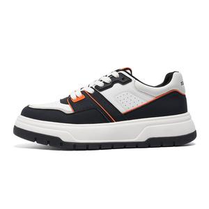 NAVIGARE Низкие мужские кроссовки для скейтбординга, увеличивающие рост, черно-оранжевые