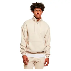 Толстовка Urban Classics Organic Drawstring half zip, бежевый