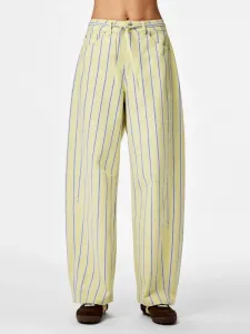 Pcbillo tie barrel baggy jeans Pieces, French Vanilla/Cloud Dancer/Beaucoup Blue/Oyster Mushroom