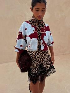 Вязаный кардиган с маками Never Fully Dressed, Burgundy