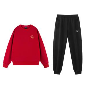 Свитшот-сет Unisex Crew Neck Moderate 361°, set (красный ochre top+super черный pants)