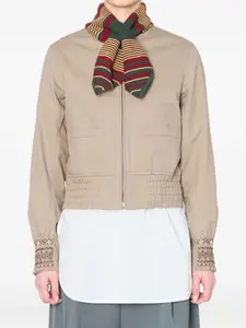 Укороченная куртка с декорированными манжетами Kolor, нейтральный