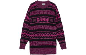 Свитер с цветочным принтом FW23 Женская коллекция GANNI Fiji