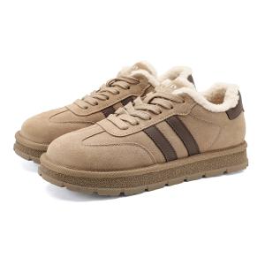 SAFIYA Женские противоскользящие и износостойкие легкие низкие кеды для скейтбординга бежевые (с флисовой подкладкой), цвет Beige (Fleece-Lined)