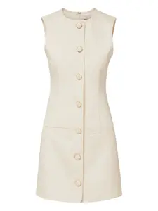 Платье Whistler без рукавов с пуговицами спереди Veronica Beard, нейтральный