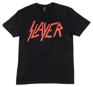 Футболка с потертым логотипом Slayer Classic, черный