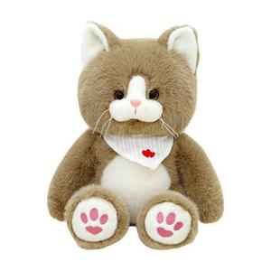 Мягкая игрушка милая пушистая корова кот, высота 25 см TLXT, коричневый