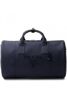Prada сумка с тисненым логотипом, синий