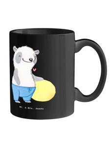 Кружка для кофе с надписью "Трудотерапевт-супергерой" на черном фоне Mr. & Mrs. Panda