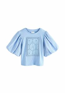 Рубашка с принтом REGULAR FIT PUFF SLEEVE Next, синий