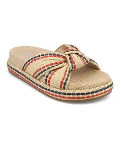 Женские сандалии Giade Raffia на плоской подошве MIA, мультиколор