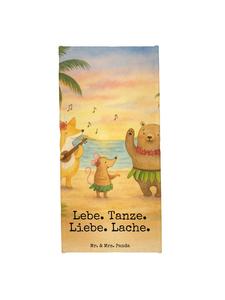 Mr. & Mrs. Panda Полотенце с изображением лесных животных и надписью «Алоха» белого цвета