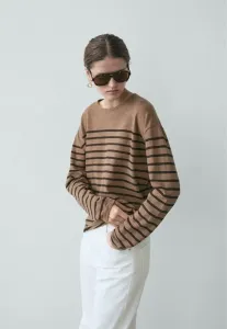 Полосатая блузка с длинными рукавами Massimo Dutti, Brown
