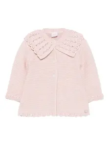 Кардиган с фестонами Paz Rodriguez, розовый