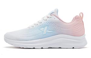 Скользоустойчивые, износостойкие, дышащие, амортизирующие низкие кроссовки женские бело-розово-голубые XTEP, Sail White/Oil Gray Pink/Electronic Pink Blue