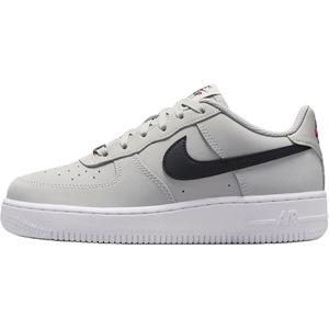 Nike Air Force 1 Lv8 Противоскользящие Износостойкие Низкие Детские Скейтбординговые Кроссовки Серый, Светло-серый/Белый/Черный