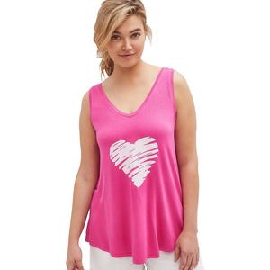 Женская майка Love большого размера Ellos, цвет Tropical Raspberry