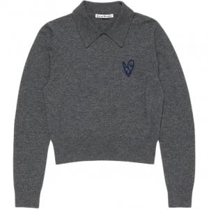 Поло свитер Acne Studios, темно-серый