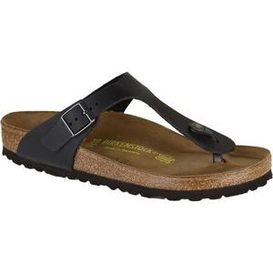 Кожаные сандалии Gizeh женские Birkenstock, цвет Black Oiled Leather