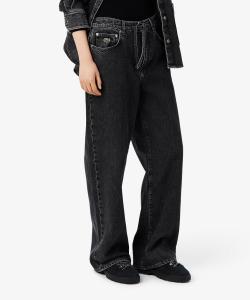 Простые широкие прямые джинсы