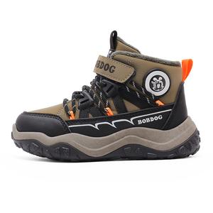 Нескользящие, легкие, амортизирующие, высокие, детские, повседневные кроссовки BOBDOG, черный