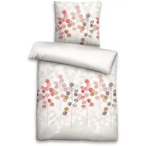 Постельное белье Biberna «Элла», абсолютно негладкое, 100% хлопок, на молнии, круглый год, серо-коричневый