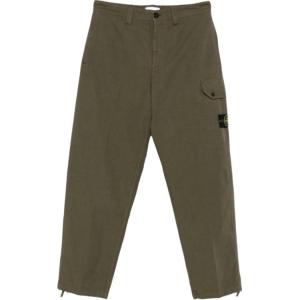 Брюки карго прямого кроя с нашивкой Logo Patch STONE ISLAND, зеленый