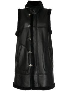 Noir Kei Ninomiya long-length leather coat, черный