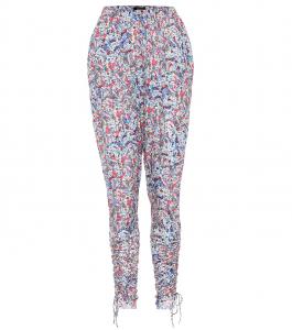 Брюки Serido из эластичного джерси с цветочным принтом Isabel Marant, синий