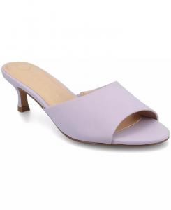 Женские босоножки-платья Jeylah Slip On Single Band на каблуке-рюмочке Journee Collection, фиолетовый