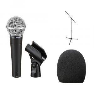 Ручной микрофон Shure SM58 Handheld Dynamic Microphone Kit with Stand, Cable &