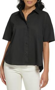 Calvin Klein с коротким рукавом и круглым подолом, Black