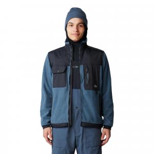 Мужская флисовая куртка First Tracks на молнии Mountain Hardwear, Moon Blue Heather/Black