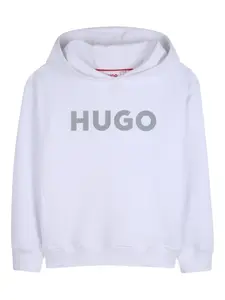 Худи с логотипом Hugo Kids, белый