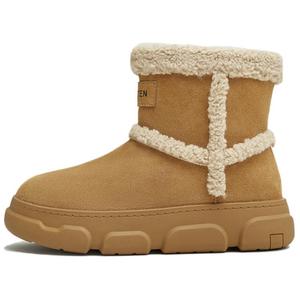 Теплые короткие зимние сапоги женские BASTO, Camel