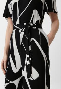 Комбинезон Overall Mit Crêpestruktur comma, черный