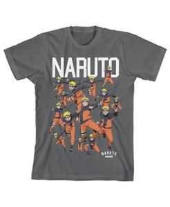 Детская футболка Character Squad угольно-серого цвета с графическим принтом Naruto, Gray