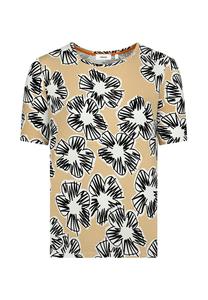 Рубашка с цветочным принтом песочного/черного цвета Elanza, мультиколор