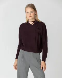 Женский джемпер с завязкой на шее в виде чокера Noon, бордовый