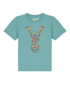 Рубашка watabout.kids Floral Deer, бирюзовый