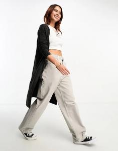 Удлиненный кардиган Vero Moda в черном меланжевом цвете