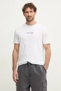 Хлопковая футболка Guess, белый